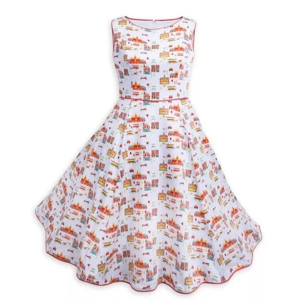 Disney Parks Dress Shop Main Street, U.S.A. White Dress Size 1X - Picture 2 of 7